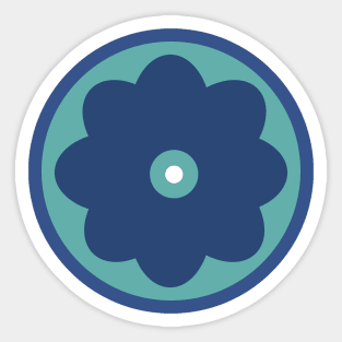 Blue  Marguerite Sticker
